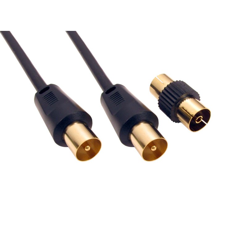 1 pcs - RS PRO Male TV Aerial Connector to Male TV Aerial Connector Coaxial Cable, 30m, RF Coaxial, Terminated