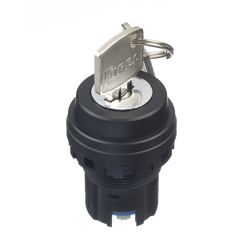 1 pcs - Idec HW 2-position Key Switch Head, Latching, 22mm Cutout
