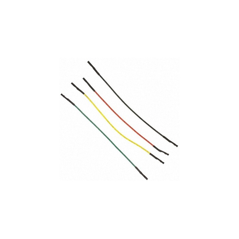 1 pcs - AC163029, 127mm Insulated Breadboard Jumper Wire Kit in Black, Green, Red, Yellow