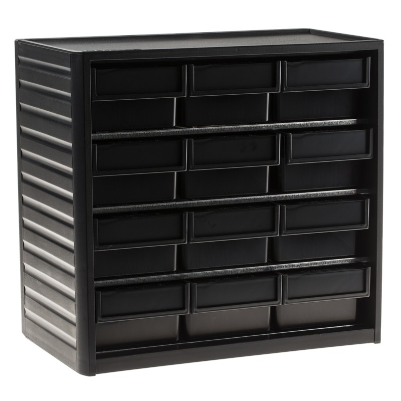 1 pcs - RS PRO 12 Drawer ESD Cabinet, 290 x 310 x 180mm