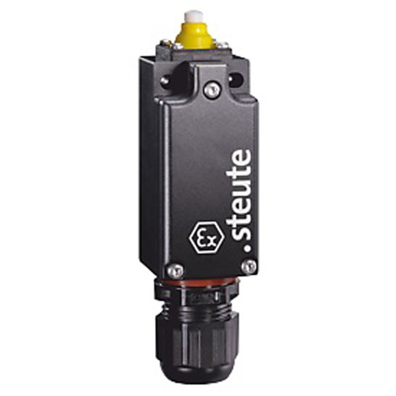 1 pcs - Steute Ex 97 Series Plunger Limit Switch, 2NC, IP66, IP67, IP69, DPST, Thermoplastic Housing, 400V ac Max, 4A Max