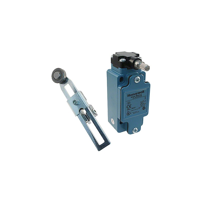 1 pcs - Honeywell GLA Series Adjustable Roller Lever Limit Switch, 2NO/2NC, IP67, DPDT, Die Cast Zinc Housing, 600V ac Max, 10A