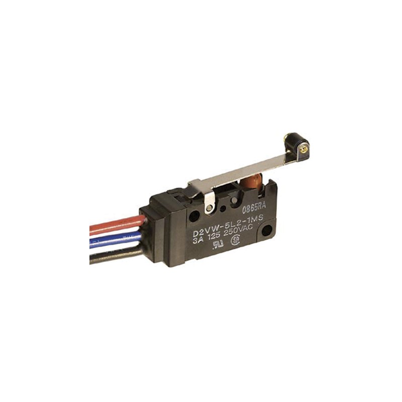 1 pcs - Omron Short Hinge Lever Micro Switch, Tab Terminal, 5 A @ 250 V ac, SP-CO, IP67
