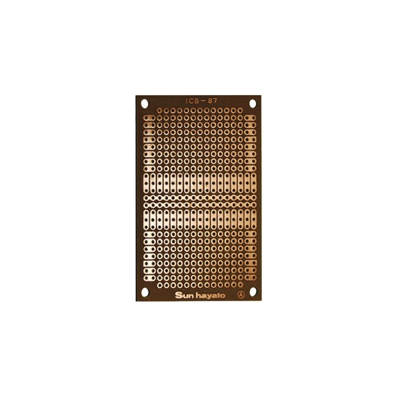 1 pcs - Matrix Board FR1 1mm Holes, 2.54 x 2.54mm Pitch, 72 x 47 x 1.6mm