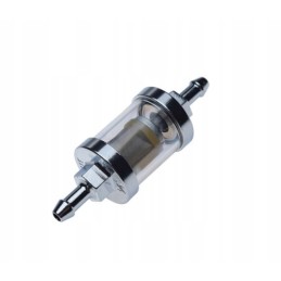 Fuel filter, chrome-plated metal
