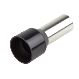 1 Pack of 50 - RS PRO Insulated Crimp Bootlace Ferrule, 16mm Pin Length, 7.9mm Pin Diameter, 25mm² Wire Size, Black