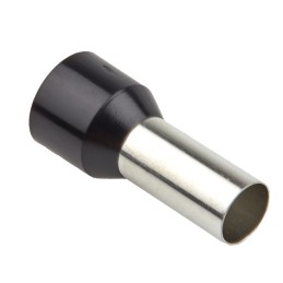 1 Pack of 50 - RS PRO Insulated Crimp Bootlace Ferrule, 16mm Pin Length, 7.9mm Pin Diameter, 25mm² Wire Size, Black