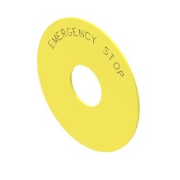 1 pcs - EAO Legend Plate for Use with Push Button, Emergency Stop