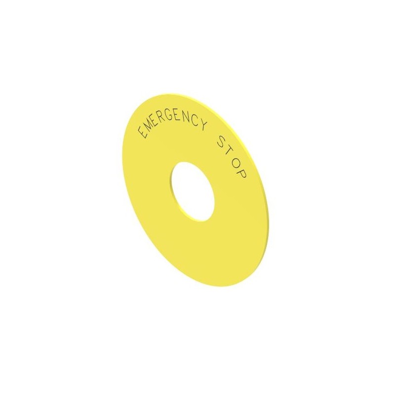 1 pcs - EAO Legend Plate for Use with Push Button, Emergency Stop
