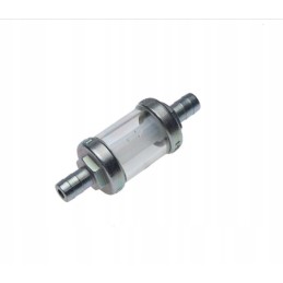 Fuel filter, small metal, 8mm glass