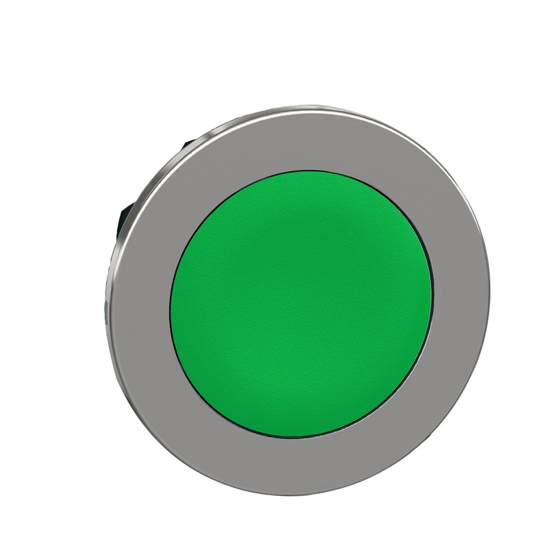 1 pcs - Schneider Electric ZB4 Series Green Momentary Push Button Head, 30mm Cutout, IP66, IP67, IP69K