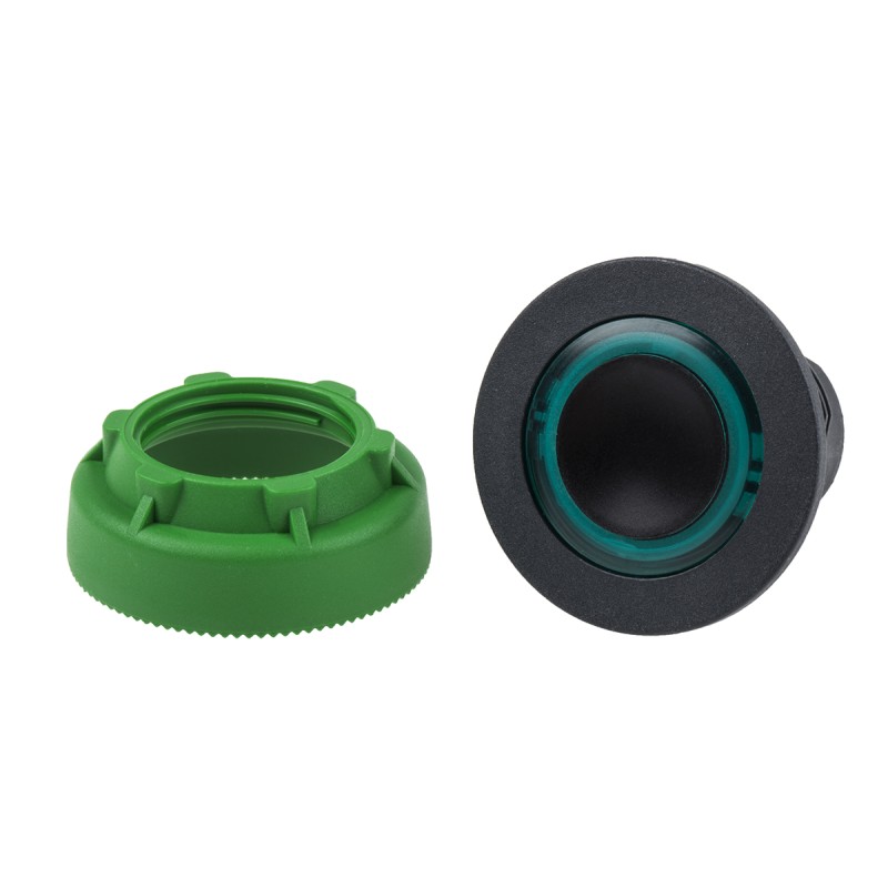 1 pcs - Schneider Electric Harmony ZB5 Series Green Momentary Push Button Head, 30mm Cutout, IP66, IP67, IP69K