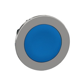 1 pcs - Schneider Electric ZB4 Series Blue Momentary Push Button Head, 30mm Cutout, IP66, IP67, IP69K