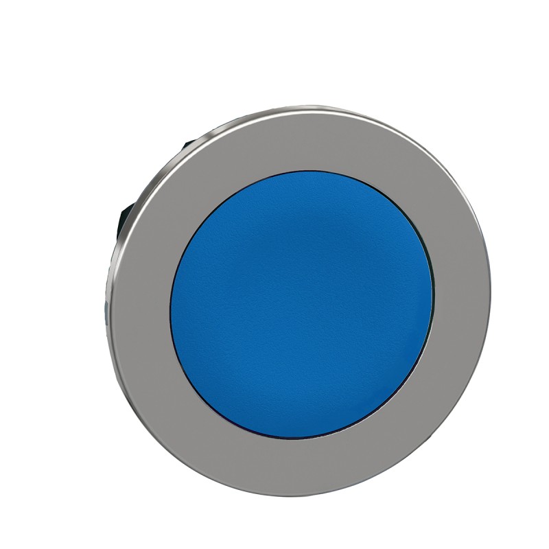 1 pcs - Schneider Electric ZB4 Series Blue Momentary Push Button Head, 30mm Cutout, IP66, IP67, IP69K