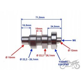 Camshaft piaggio zip 50 4t motogeneric