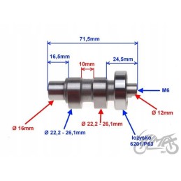 Camshaft piaggio zip 50 4t motogeneric