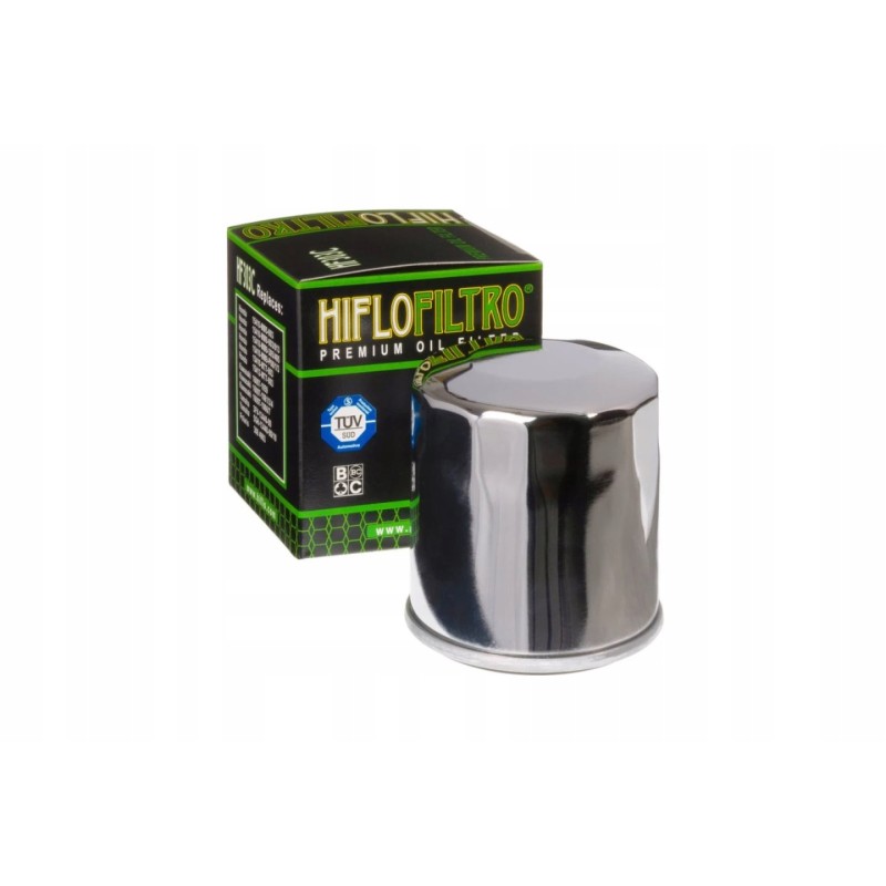 Hiflo oil filter HF 303 chrome Honda Kawasaki Yamaha