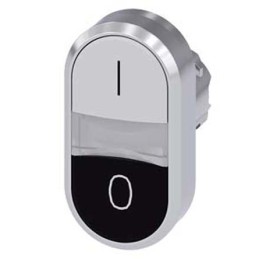 1 pcs - Siemens SIRIUS ACT Series Black, White Momentary Push Button, 22mm Cutout, IP66, IP67, IP69K