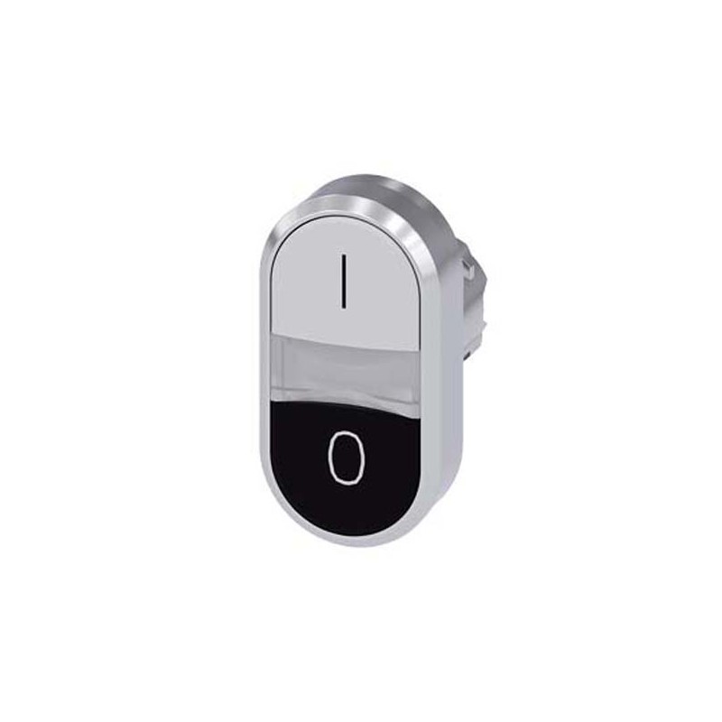 1 pcs - Siemens SIRIUS ACT Series Black, White Momentary Push Button, 22mm Cutout, IP66, IP67, IP69K