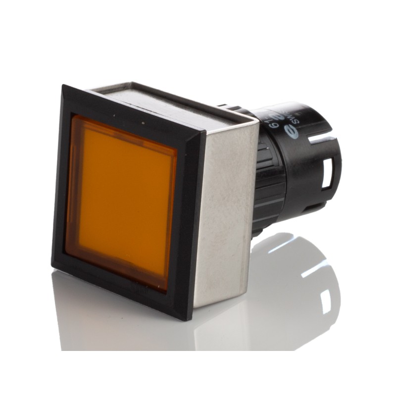 1 pcs - EAO Yellow Momentary Push Button Head, IP65