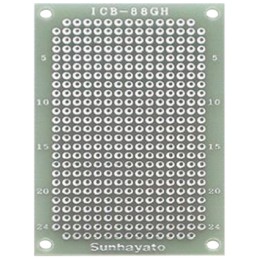 1 pcs - Sunhayato Double Sided Matrix Board 0.9mm Holes, 2.54 x 2.54mm Pitch, 72 x 47 x 1.2mm