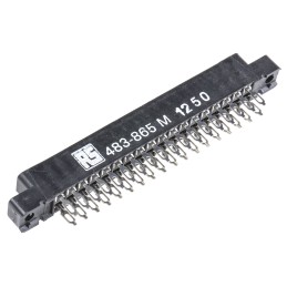 1 pcs - Cinch Edge Connector, 18-Contacts, 3.96mm Pitch, 2-Row, Solder Termination