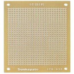 1 pcs - Sunhayato Single Sided Matrix Board FR2 1mm Holes, 2.54 x 2.54mm Pitch, 95 x 72 x 1.6mm