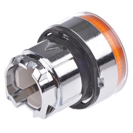 1 pcs - Schneider Electric Harmony XB4 Series Orange Illuminated Spring Return Push Button Head, 22mm Cutout, IP66, IP67, IP69K