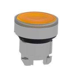 1 pcs - Schneider Electric Harmony XB4 Series Orange Illuminated Spring Return Push Button Head, 22mm Cutout, IP66, IP67, IP69K
