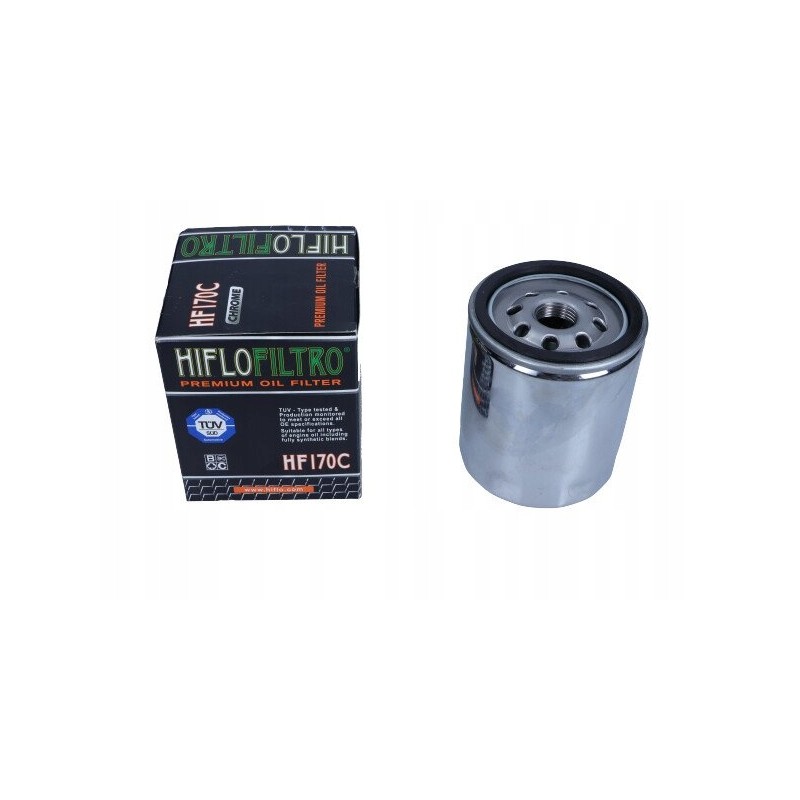 Hiflofiltro hf170c oil filter chrome harley davids