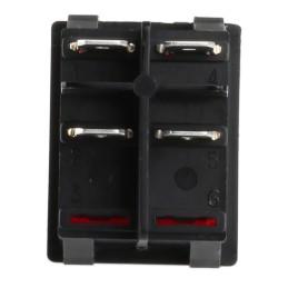 1 pcs - Molveno Illuminated DPST, On-None-Off Rocker Switch Panel Mount