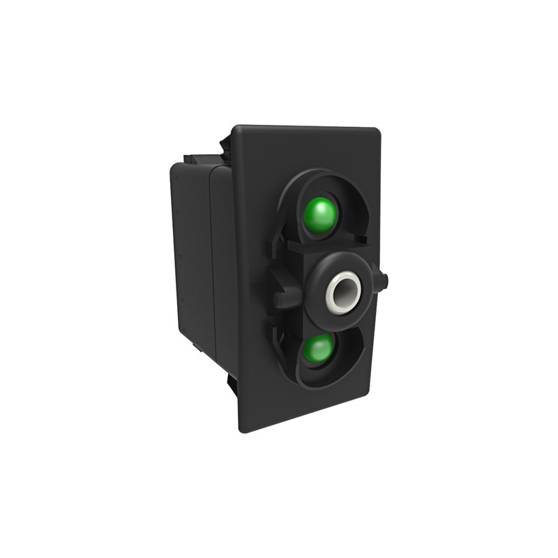 1 pcs - Carling Technologies Illuminated DPST, (On)-Off-(On) Rocker Switch Panel Mount