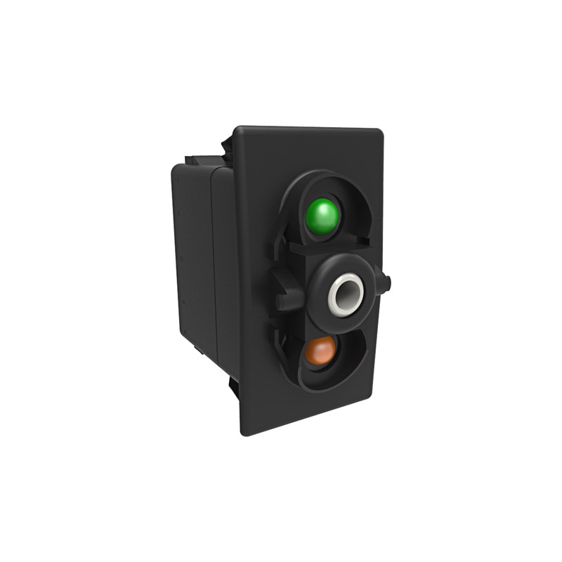 1 pcs - Carling Technologies Illuminated SPST, On-On-On Rocker Switch Panel Mount