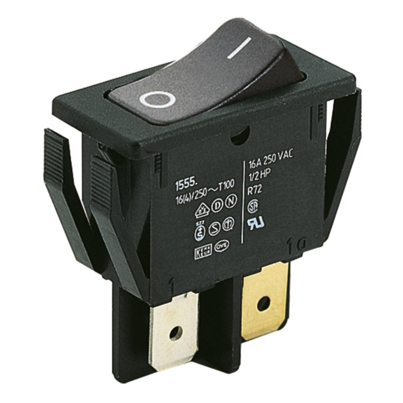 1 pcs - Marquardt DPST, On-None-Off Rocker Switch Panel Mount