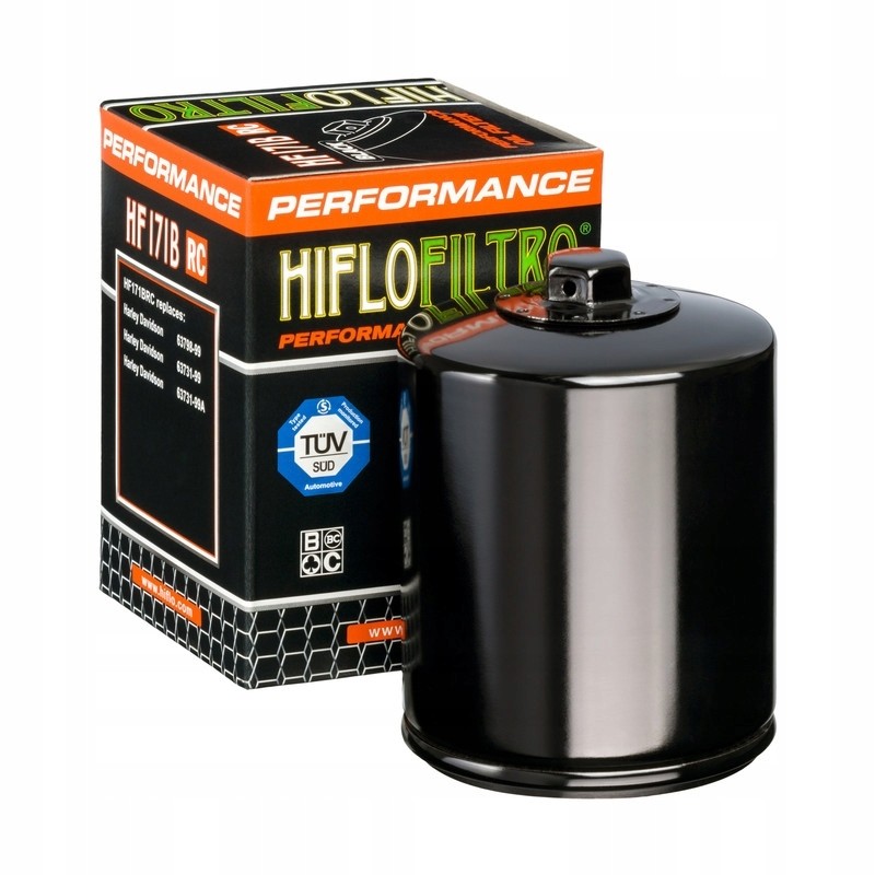 Hiflo oil filter hf 171 harley davidson buell nut 17mm racing black