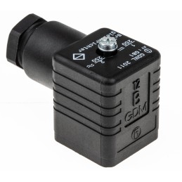 1 pcs - Hirschmann GDML 2P+E DIN 43650 A, Female Solenoid Valve Connector, 250 V ac/dc Voltage