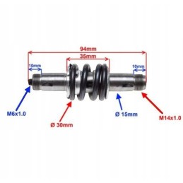 Main shaft 50 cc motogeneric bicycle engine