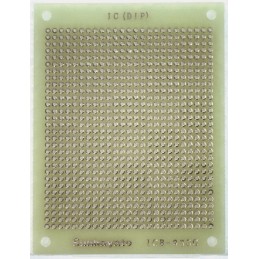 1 pcs - Single Sided Matrix Board 1mm Holes, 2.54 x 2.54mm Pitch, 95 x 72 x 1.2mm