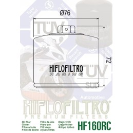Hiflofiltro oil filter hf160rc with 17 mm nut