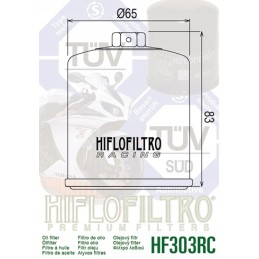 Hiflofiltro oil filter hf303rc with 17mm nut