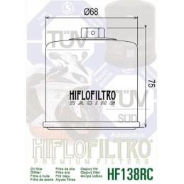 Hiflofiltro oil filter hf138rc with 17 mm nut