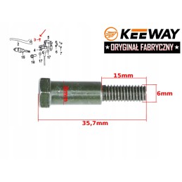 Keeway M6 brake lever mounting screw original