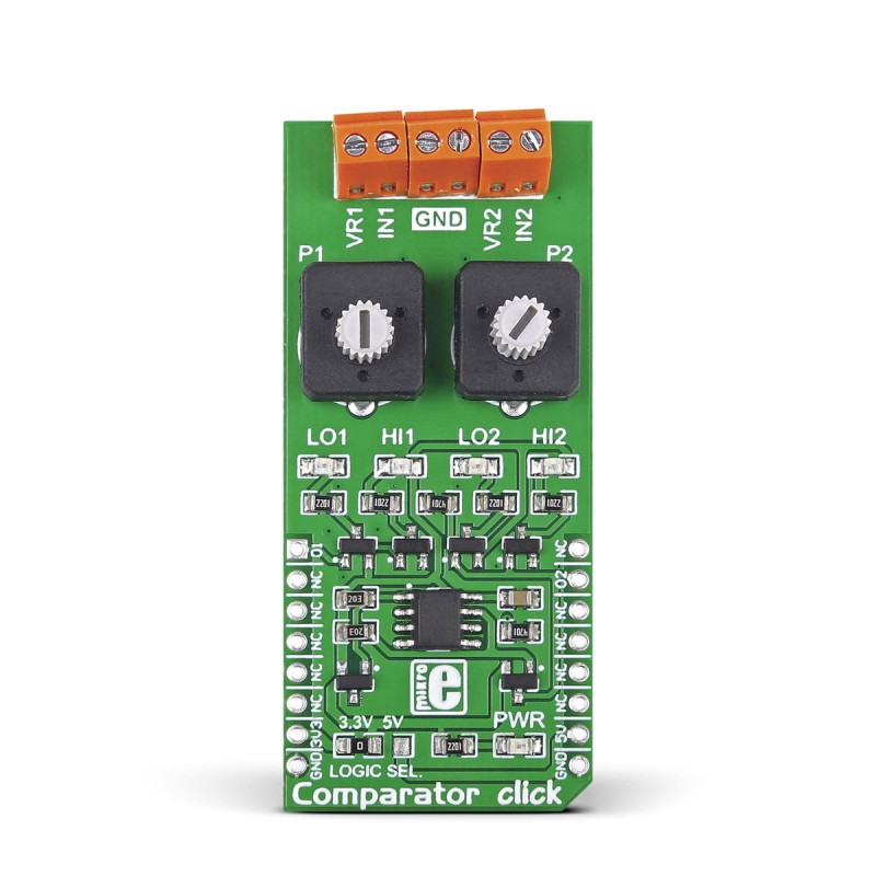 1 pcs - MikroElektronika MIKROE-1915, Comparator mikroBus Click Board for LM2903 IC
