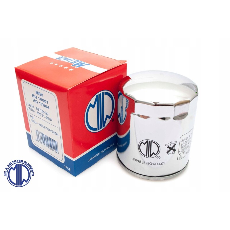 Miw meiwa harley davidson oil filter chrome