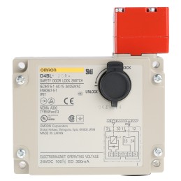 1 pcs - Omron D4BL Series Solenoid Interlock Switch, Power to Unlock, 24V dc