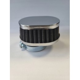 Air filter 38 mm oval low chrome