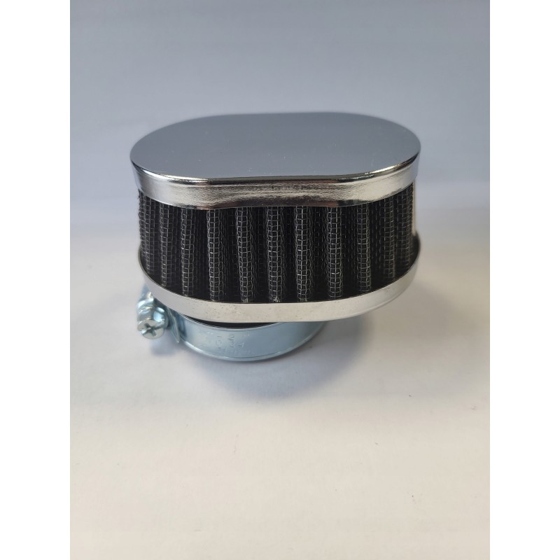 Air filter 38 mm oval low chrome