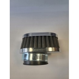 Air filter 38 mm oval low chrome