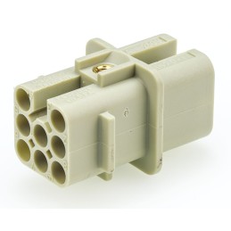 1 pcs - Han D Series Connector Insert, Female, 8 Way, 10A, 250 V