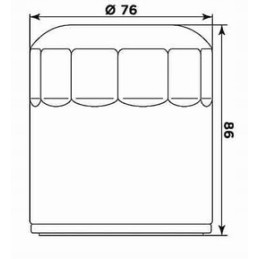 Meiwa hd17001 oil filter miw 174c hd v rod chrome